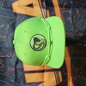 Findlay Bite Back Snake Findlay Hats Lime Green Snapback